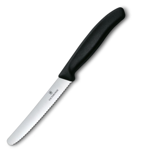Victorinox Swiss Classic Nóż Kuchenny Do Pomidorów Ząbkowany 11cm Czarny