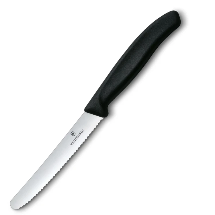 Victorinox Swiss Classic Nóż Kuchenny Do Pomidorów Ząbkowany 11cm Czarny