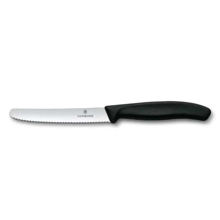 Victorinox Swiss Classic Nóż Kuchenny Do Pomidorów Ząbkowany 11cm Czarny