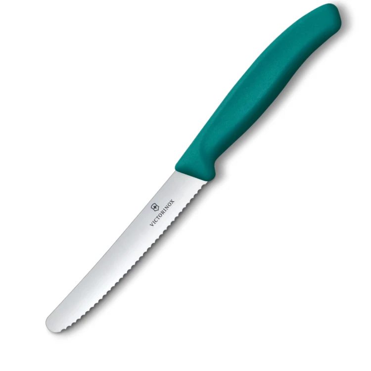 Victorinox Swiss Classic Nóż Do Pomidorów Ząbkowany 11cm Zielony 6.7834.c1
