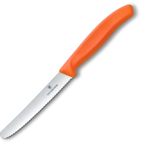Victorinox Swiss Classic Nóż Do Pomidorów Ząbkowany 11cm Pomarańczowy