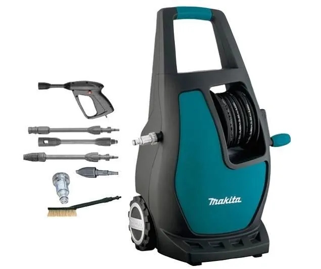 Makita Hw111 Myjka Wysokociśnieniowa 1700w 110bar Wąż 5,5m Bęben