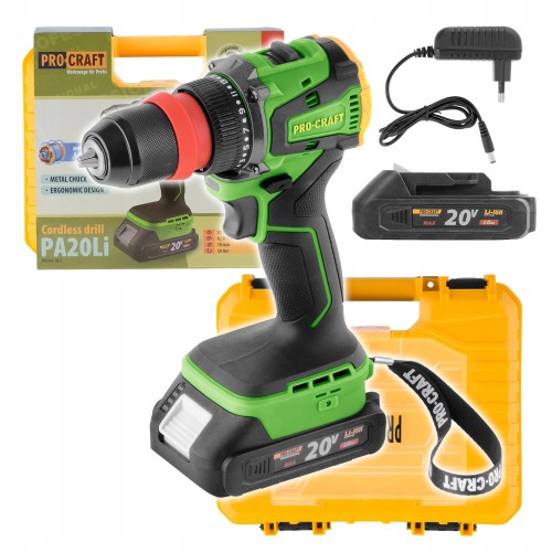 Procraft Pa20li Dfr Wiertarko-wkrętarka 20v 50nm 2ah Walizka