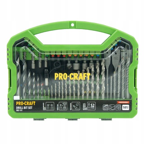 Procraft Dbs-101 Zestaw Wierteł Bitów 101 El Hss S2 Do Metalu Drewna