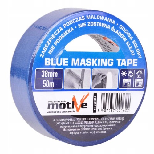 Motive 020314 Blue Masking Tape Taśma Malarska 50mm 38m Niebieska