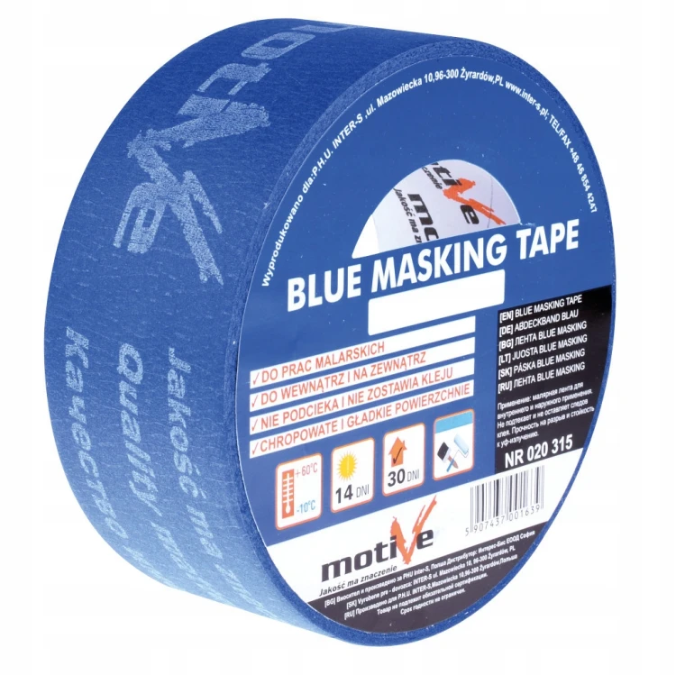 Motive 020313 Taśma Malarska Niebieska 30mm X 50m Blue Masking Tape