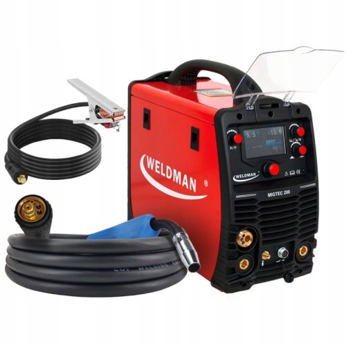 Półautomat Spawalniczy Migtec 200LCD Synergy Mig Mag Mma Tig Flux 200a 230v