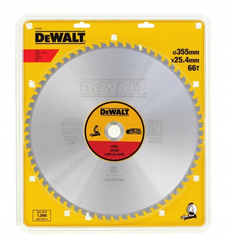 Dewalt Dt1926 Tarcza Do Cięcia Stali Metalu 355x25,4mm 66z Dw872