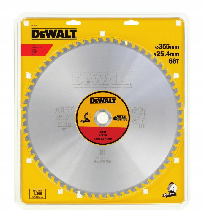 Dewalt Dt1926 Tarcza Do Cięcia Stali Metalu 355x25,4mm 66z Dw872