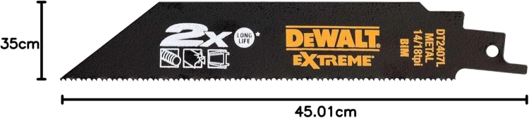 Dewalt Dt2441l Zestaw 12 Brzeszczotów Do Piły Szablastej Drewno Metal