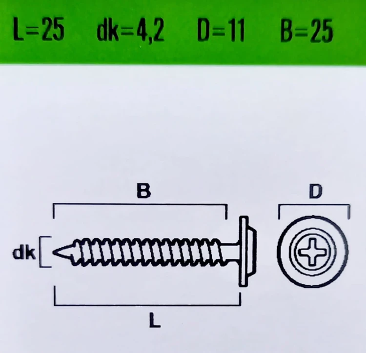 Essve 578125 Wkręty Montażowe 4,2x25 A2 Nierdzewne C4 Ph2 250 Szt