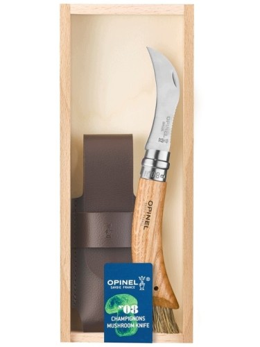 Opinel 001327 Nóż Do Grzybów No 08 Z Etui Pudełko Prezentowe Dąb