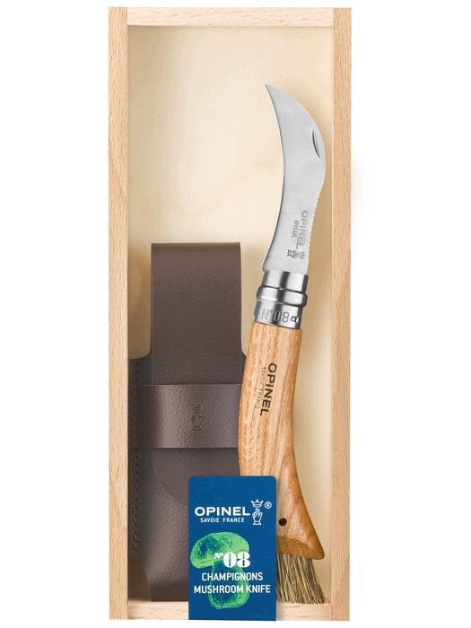 Opinel 001327 Nóż Do Grzybów No 08 Z Etui Pudełko Prezentowe Dąb