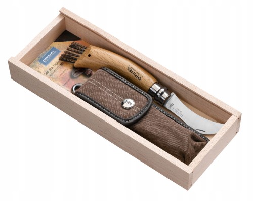 Opinel 001327 Nóż Do Grzybów No 08 Z Etui Pudełko Prezentowe Dąb