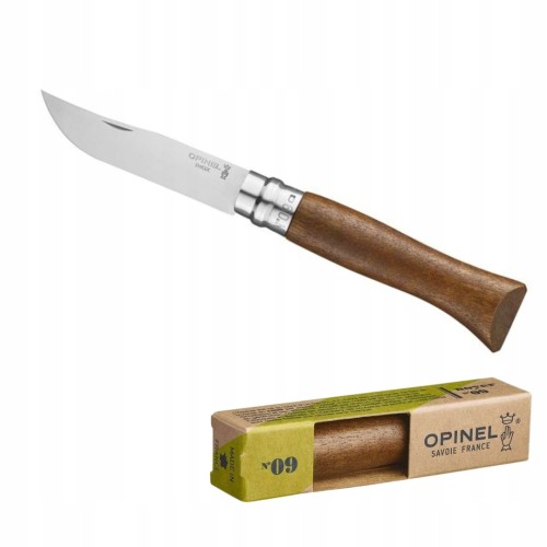 Opinel 002425 Nóż Składany No 09 Walnut Inox Orzech 90mm Virobloc