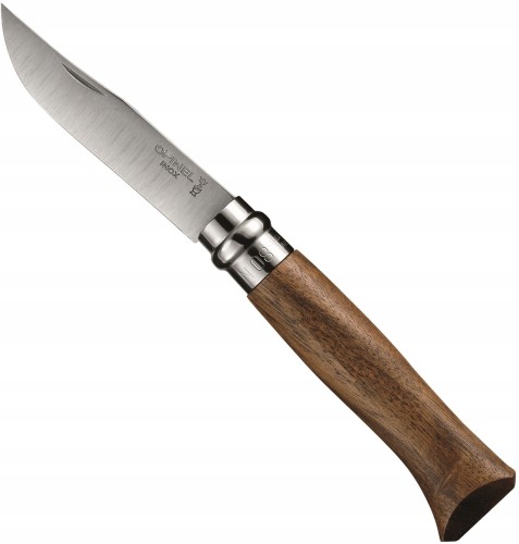 Opinel 002022 Nóż Składany No 08 Walnut Orzech Inox 85mm Virobloc