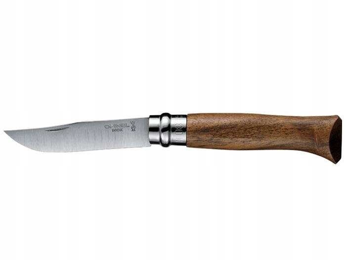 Opinel 002022 Nóż Składany No 08 Walnut Orzech Inox 85mm Virobloc