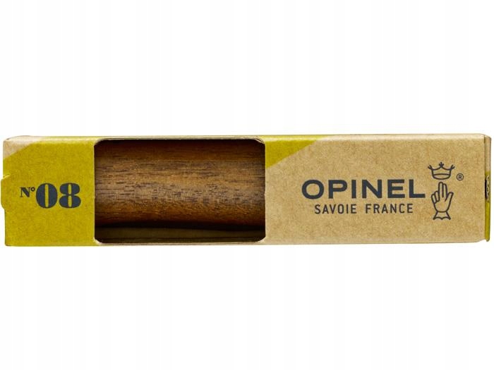 Opinel 002022 Nóż Składany No 08 Walnut Orzech Inox 85mm Virobloc