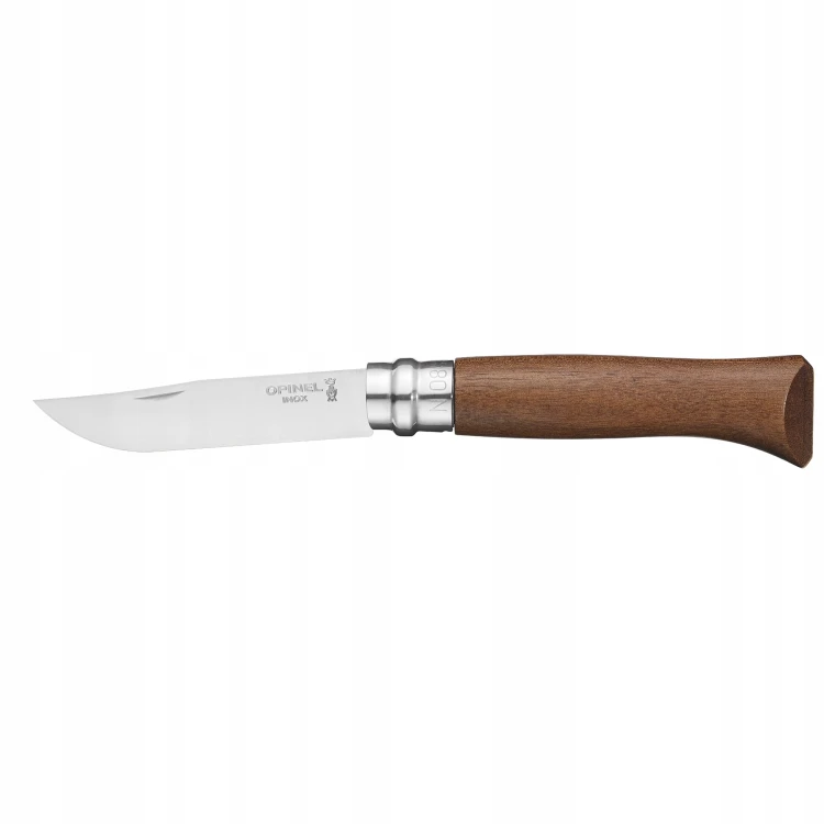 Opinel 002022 Nóż Składany No 08 Walnut Orzech Inox 85mm Virobloc