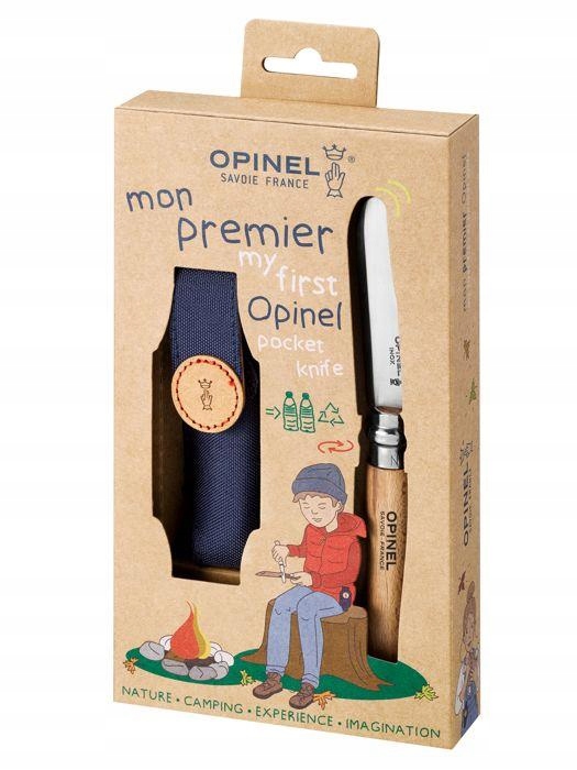 Opinel 002400 Nóż My First 75mm Virobloc Z Etui Zestaw Prezentowy