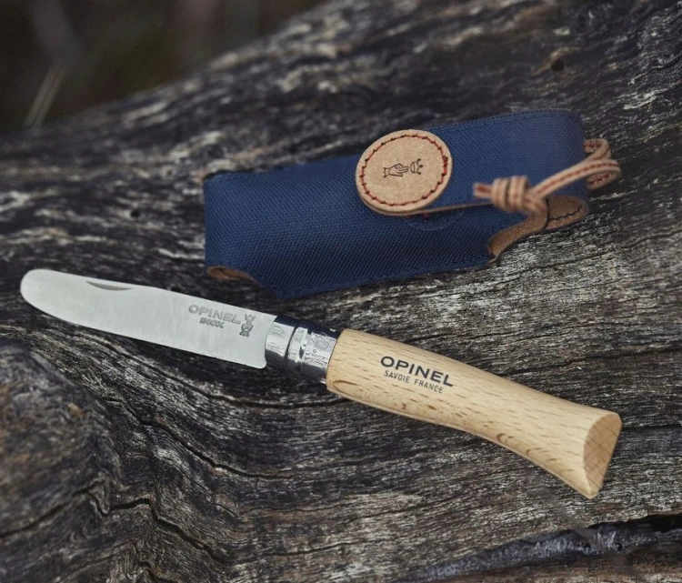 Opinel 002400 Nóż My First 75mm Virobloc Z Etui Zestaw Prezentowy