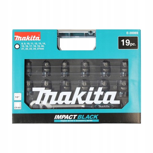 Makita E-30069 Zestaw Nasadek Udarowych 1/2 19 El. 8-27mm Grzechotka