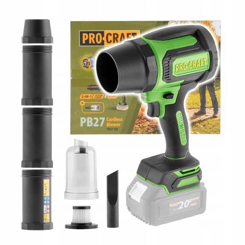 Procraft Pb27-bb Dmuchawa Akumulatorowa 20v Odkurzacz Bezszczotkowy 540m3/H