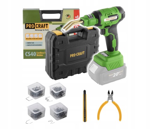 Procraft Cs40bb Zgrzewarka Do Plastiku Zderzaków Akumulatorowa 20v 600°c