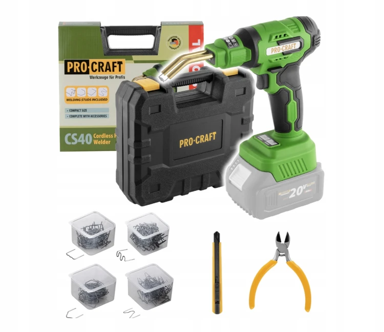 Procraft Cs40bb Zgrzewarka Do Plastiku Zderzaków Akumulatorowa 20v 600°c