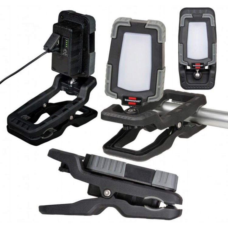 Brennenstuhl lampa led warsztatowa robocza reflektor klips 950lm powerbank