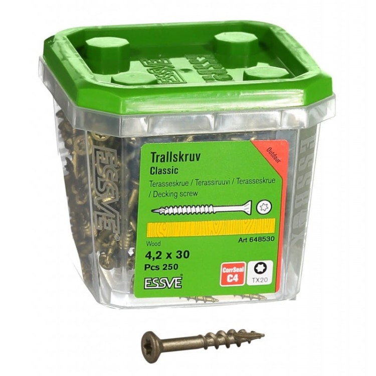 Wkręty tarasowe  essve classic 4,2 x 30 mm zestaw 250szt