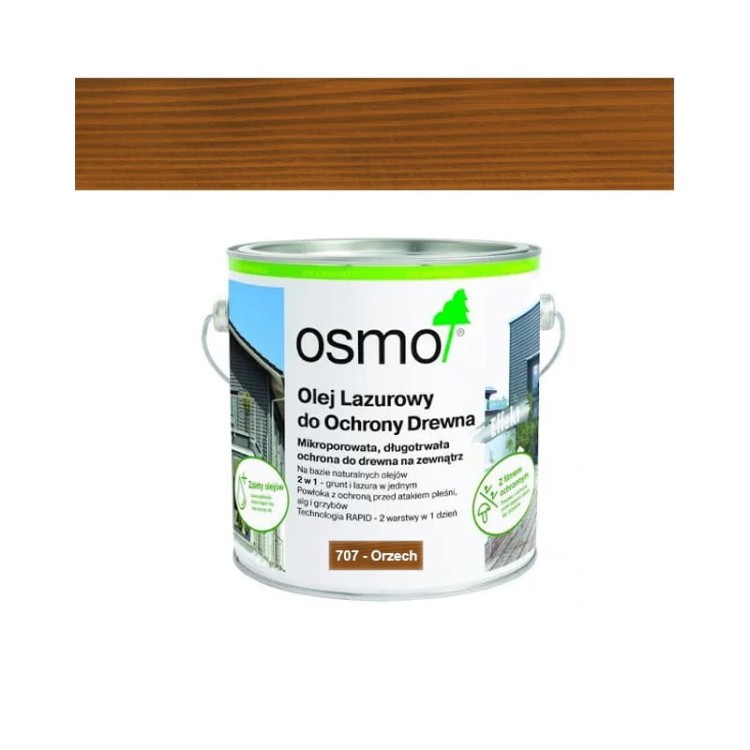 Osmo 707 olej lazurowy do ochrony drewna Orzech 2,5L