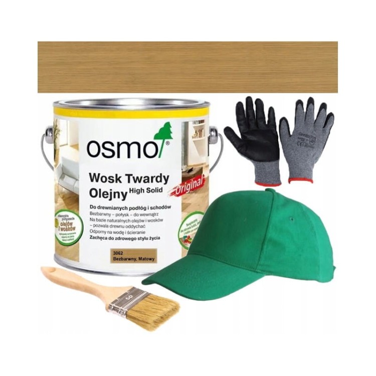 Osmo 3062 wosk twardy olejny bezbarwny matowy 3l naturalna ochrona drewna