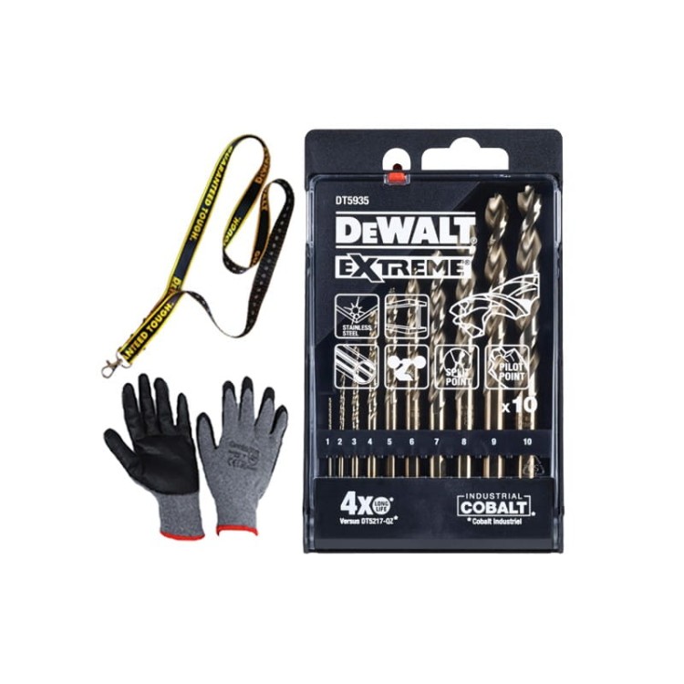 DeWalt DT5935-QZ zestaw 10 wierteł do metalu cobalt 1-10
