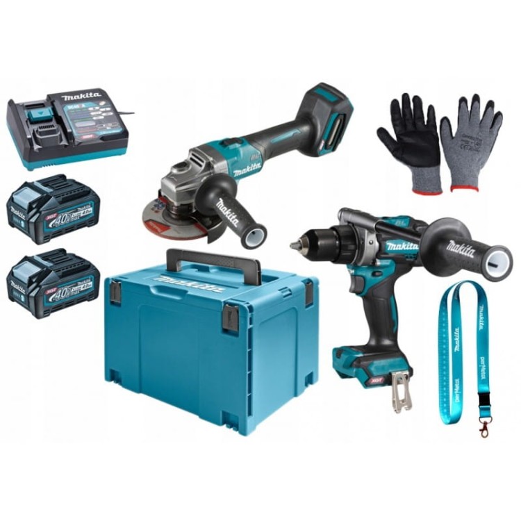Makita Wkrętarka + Szlifierka Kątowa 2xaku 40v Xgt