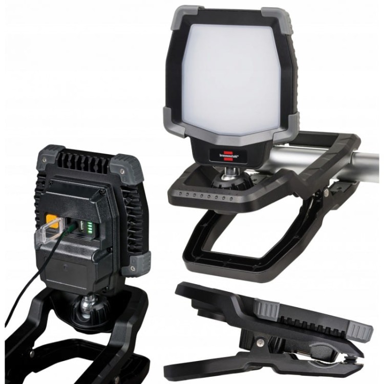 Brennenstuhl lampa led  warsztatowa robocza reflektor klips 3800lm powerbank