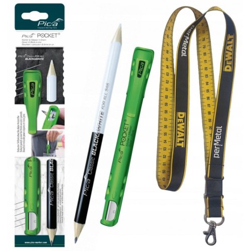 Pica 505 Ołówek 546 Czarno-biały Temperówka Uchwyt