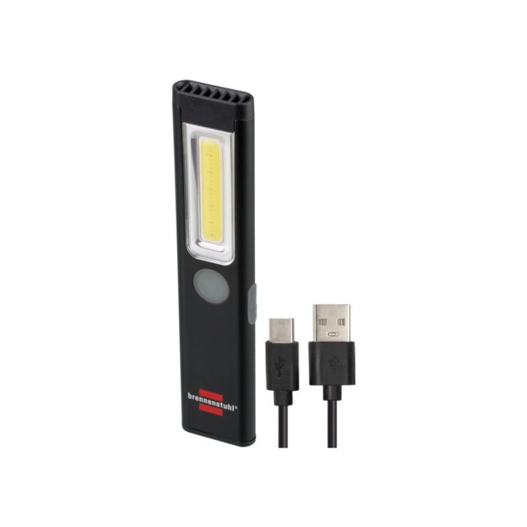 Brennenstuhl latarka led cob klips manges akumulator 200lm usb na prezent