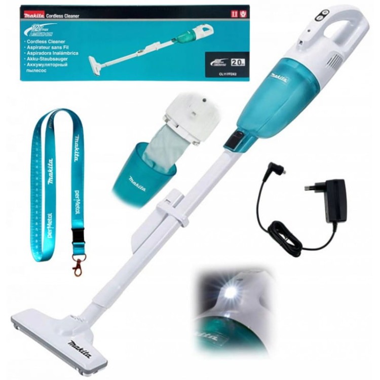 Makita Cl117fdx2 Odkurzacz Akumulatorowy Pionowy Bezworkowy  z uchwytem