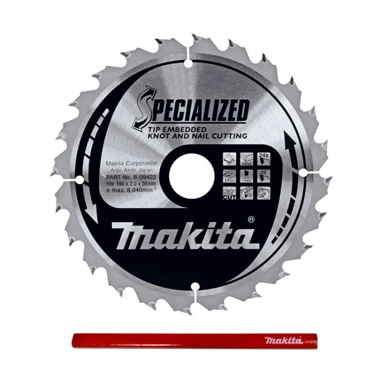 Makita Specialized B-09422 tarcza do drewna 190mm