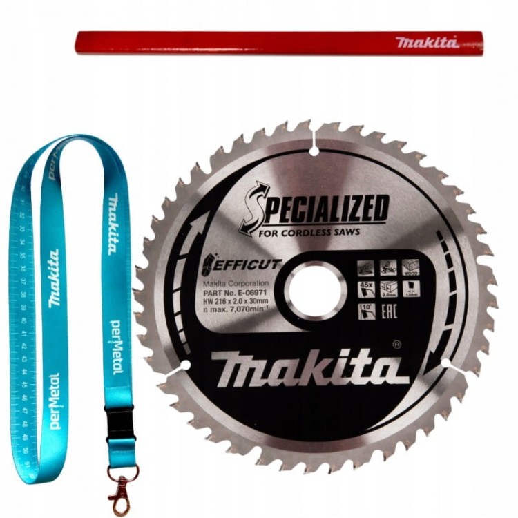 Makita e-06971 tarcza tnąca efficut 216x30  45z drewno