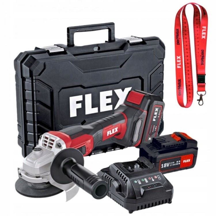 Flex szlifierka kątowa  akumulatorowa l 125 18.0-ec ld/5.0 set 125mm 2xaku 5.0ah 18v