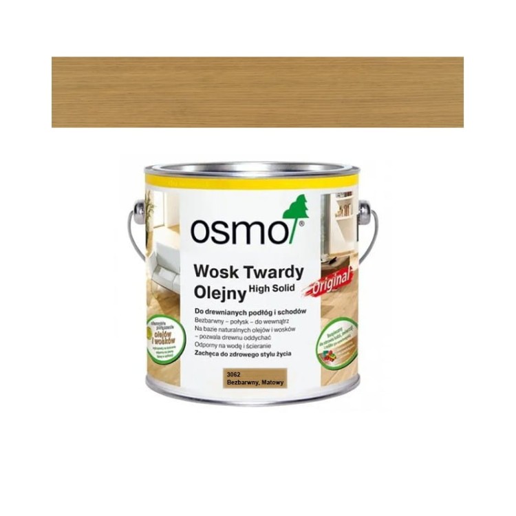 Osmo wosk twardy olejny 3062 bezbarwny mat 2,5L