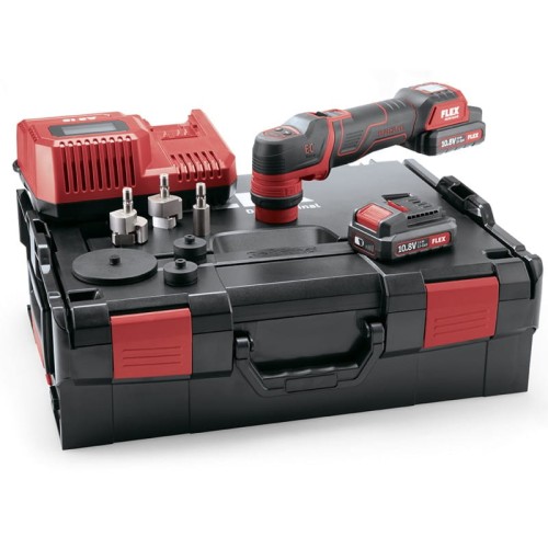 Flex PXE 80 10,8-EC/2,5SET polerka samochodowa  GŁOWICA MIMOŚRODOWA I ROTACYJNA - ZESTAW