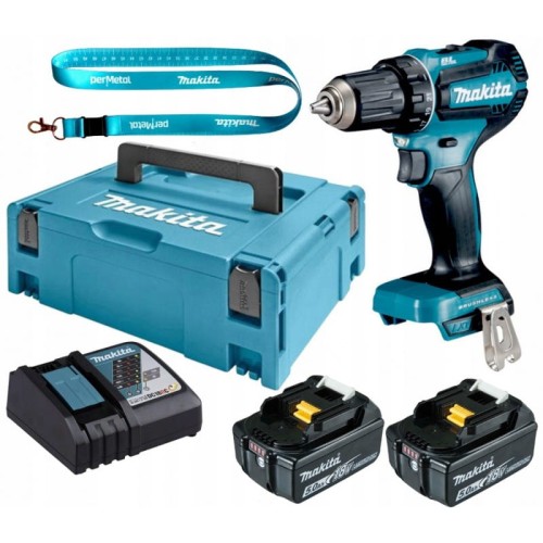 Makita Ddf485rtj Wiertarko-wkrętarka Bezszczotkowa Lxt 18v Makpac 2xaku 5ah