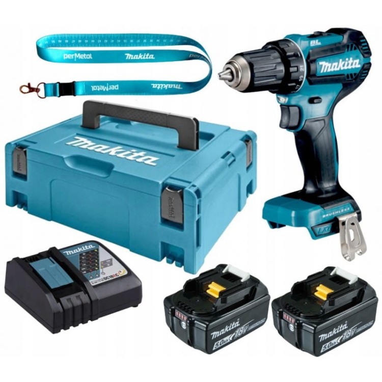 Makita Ddf485rtj Wiertarko-wkrętarka Bezszczotkowa Lxt 18v Makpac 2xaku 5ah