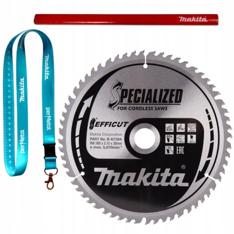 Makita b-67284 tarcza tnąca efficut 260x30 60z drewno
