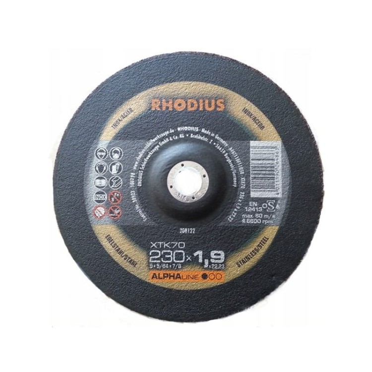 Rhodius XTK70 230x1.9 tarcza do cięcia metalu inox