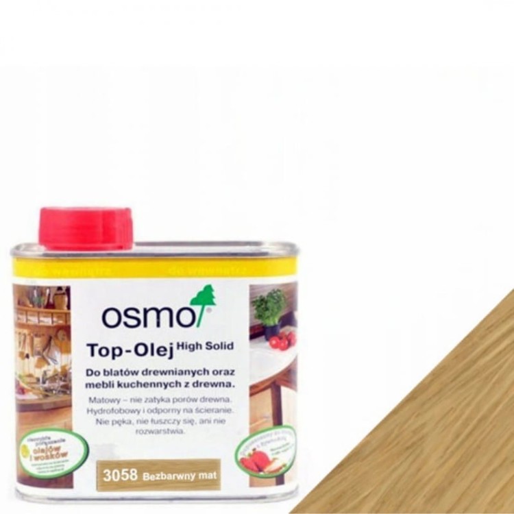Osmo olej 3058 do blatów kuchennych bezbarwny mat 0,5l