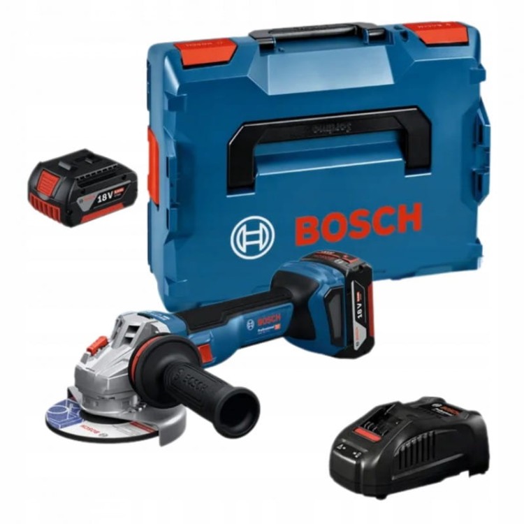 Bosch Gws 18v-11 S Szlifierka Kątowa 18v 125mm Regulacja 2x5ah L-boxx 1100w